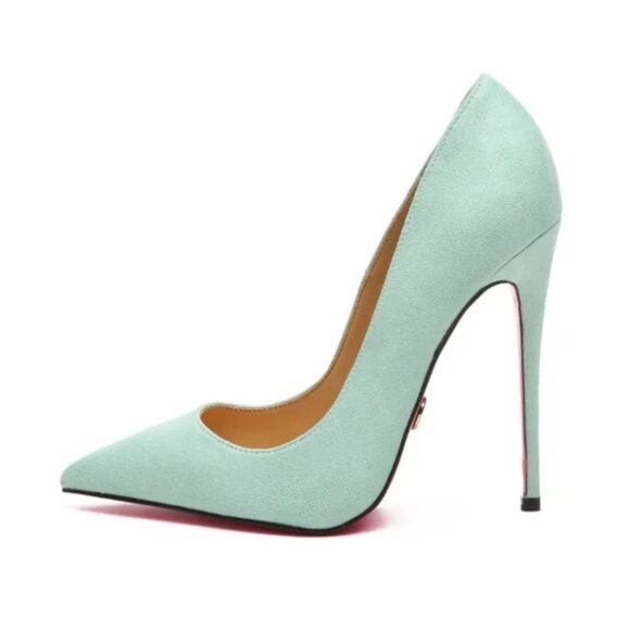 Giaro 'Taya' Pumps - Baby Blue Pink Bottoms - Picture 5 of 6